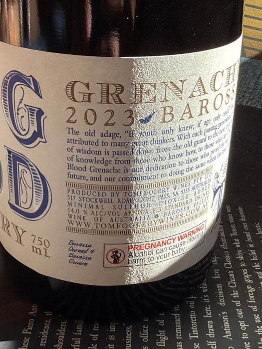 Tomfoolery Young Blood Grenache