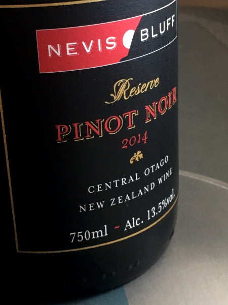 Nevis Bluff 2014 Reserve Pinot Noir